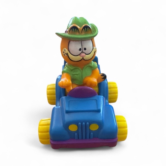 McDonald's Garfield Toy Vehicle Set - Red, Pink, Yellow, Blue - Picture 3 of 5